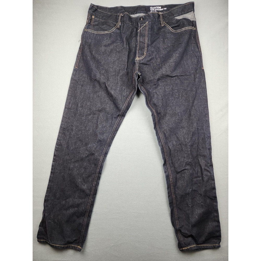 Sean John Clayton Jeans Men 40x32 Dark Blue Slim Straight Denim HipHop Baggy Y2K